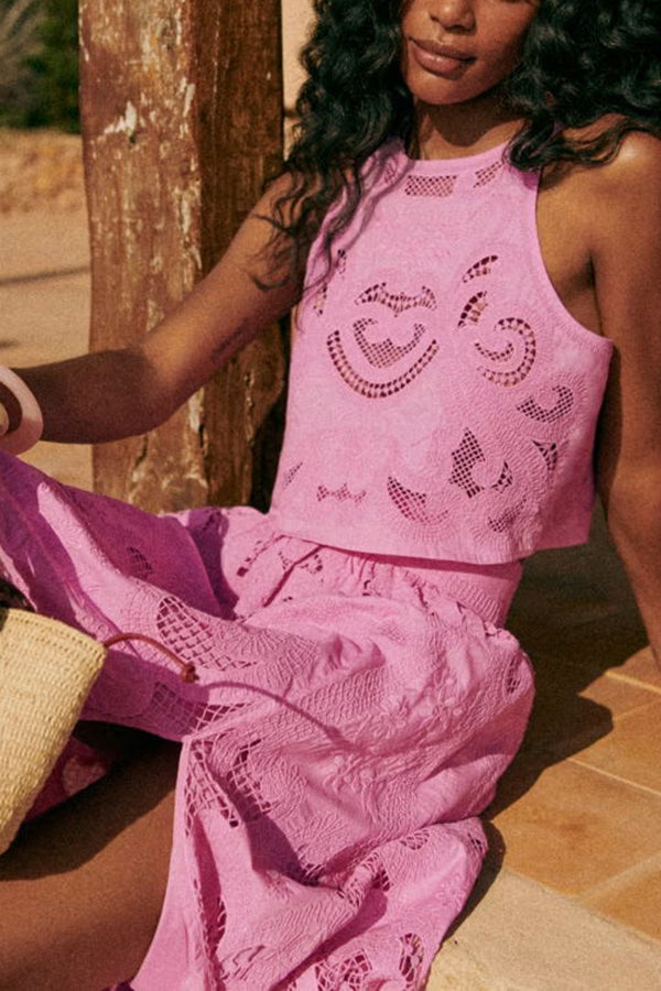 Moise | Conjunto Rosa de Encaje