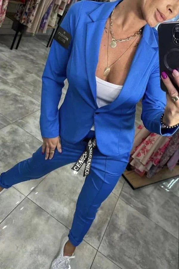 FRANCISCA™ | Conjunto Con Blazer Y Pantalones Jogger Casuales