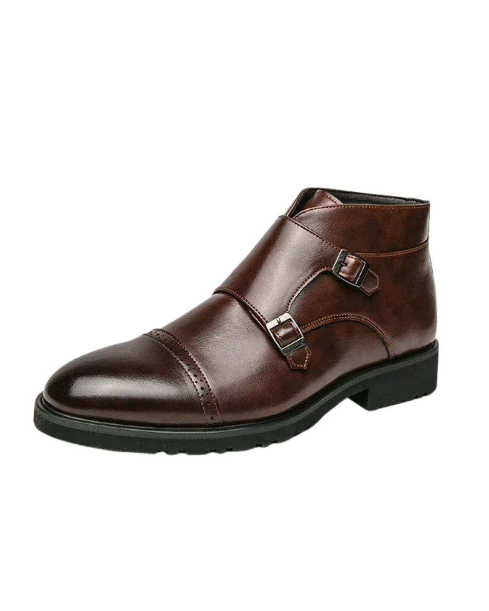 Botas de cuero con cierre de hebilla
