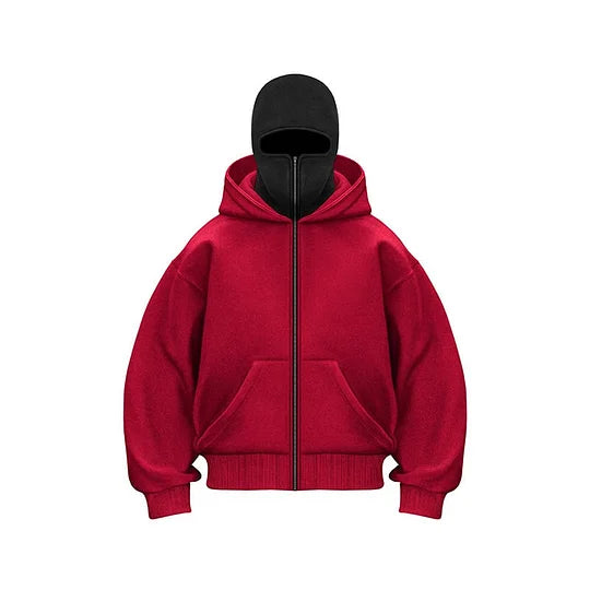Ninja - sudadera con capucha única de doble capa