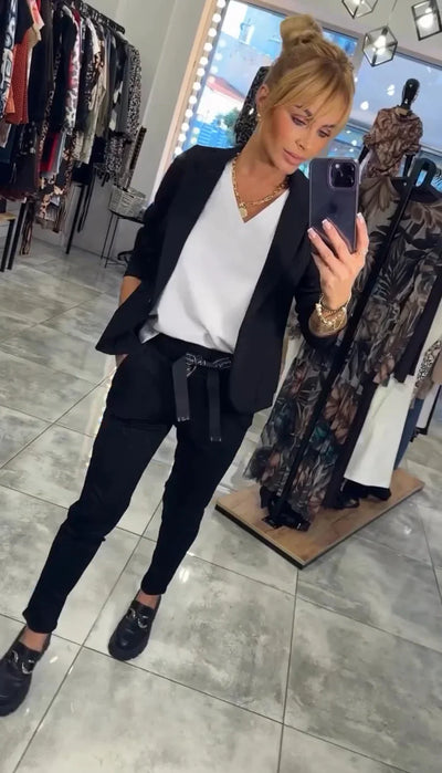 FRANCISCA™ | Conjunto Con Blazer Y Pantalones Jogger Casuales
