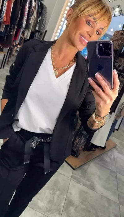 FRANCISCA™ | Conjunto Con Blazer Y Pantalones Jogger Casuales
