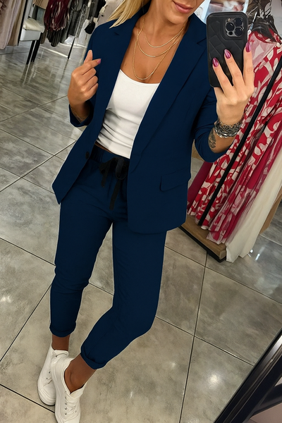 FRANCISCA™ | Conjunto Con Blazer Y Pantalones Jogger Casuales