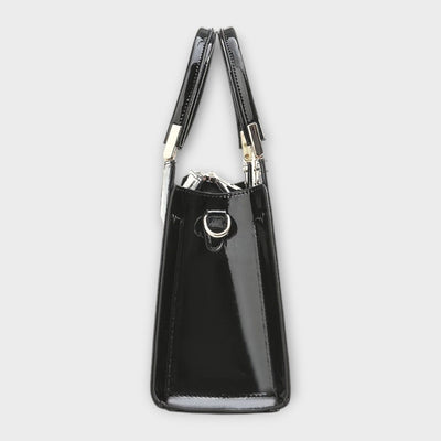 Deolinda | Bolso de mano con patrón brillante de cocodrilo