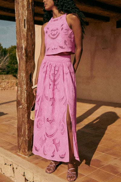 Moise | Conjunto Rosa de Encaje