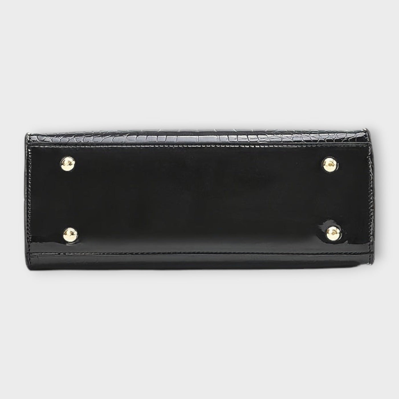 Deolinda | Bolso de mano con patrón brillante de cocodrilo