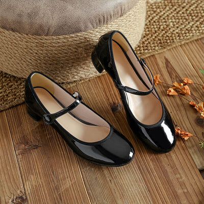 LIVIA™ | Zapatos De Cuero Estilo Mary Jane