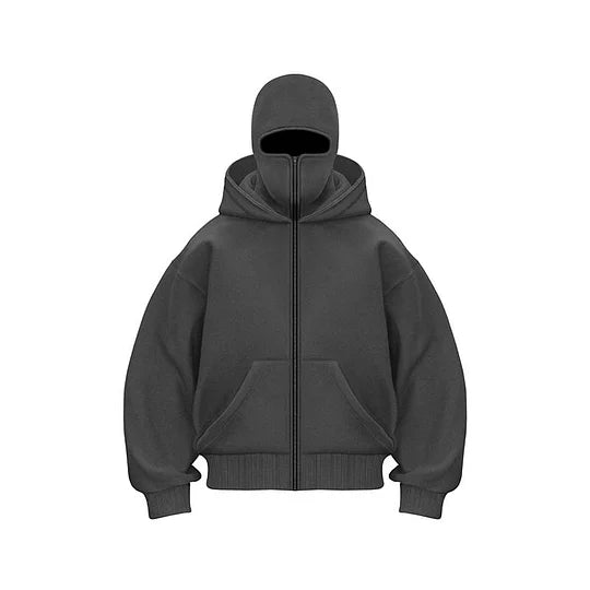 Ninja - sudadera con capucha única de doble capa