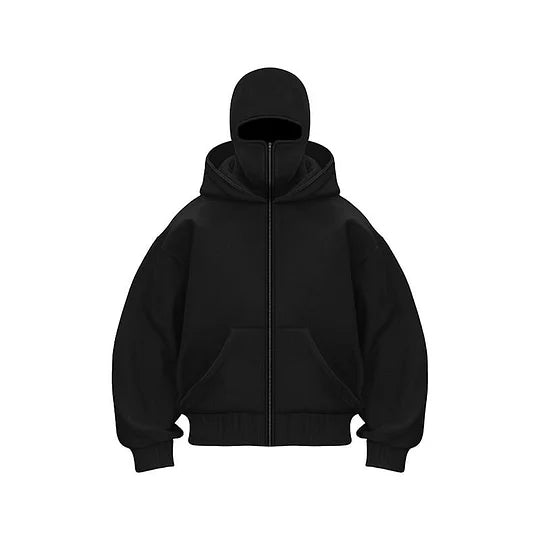 Ninja - sudadera con capucha única de doble capa