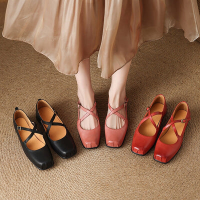 EDITH™ | Zapatos Con Correas Cruzadas