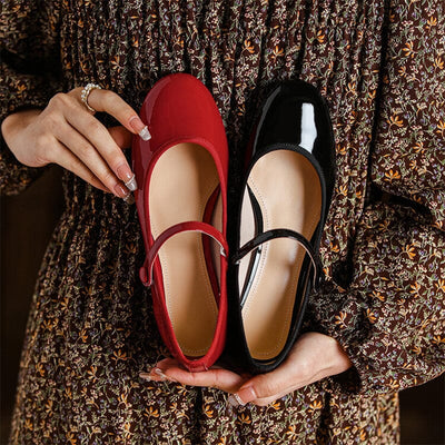 LIVIA™ | Zapatos De Cuero Estilo Mary Jane