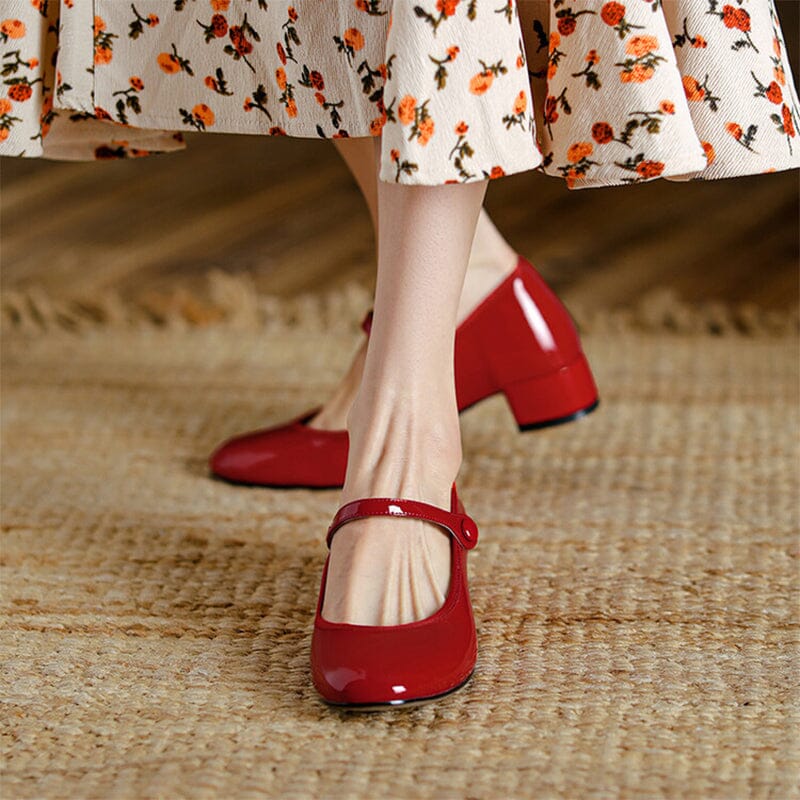 LIVIA™ | Zapatos De Cuero Estilo Mary Jane
