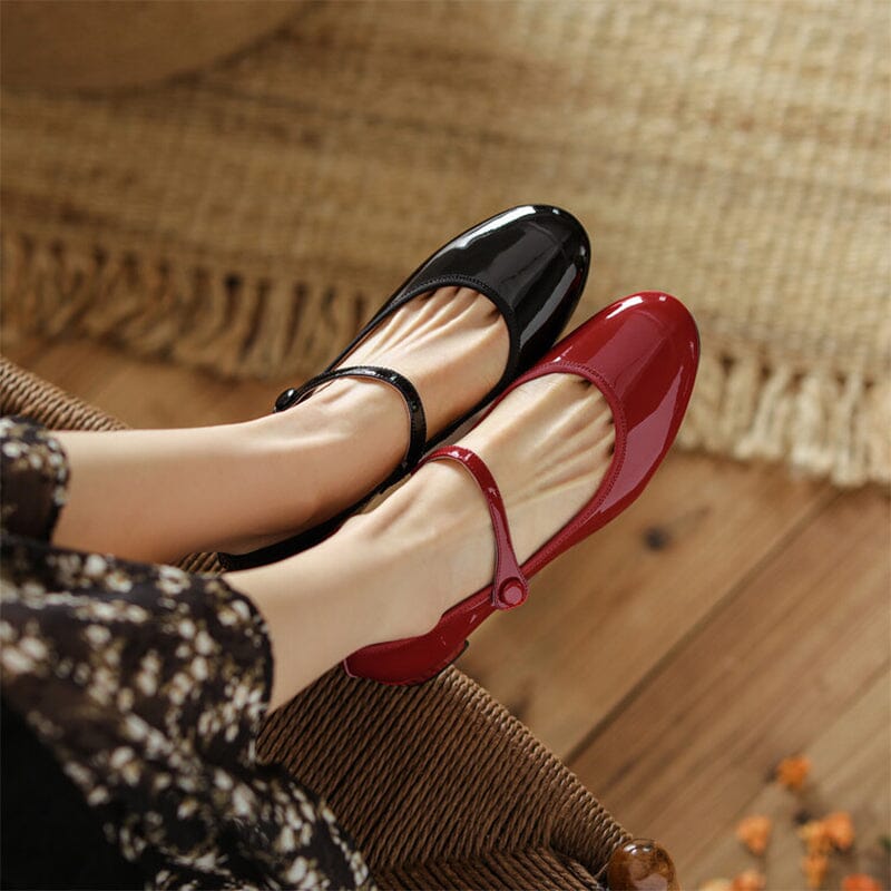 LIVIA™ | Zapatos De Cuero Estilo Mary Jane