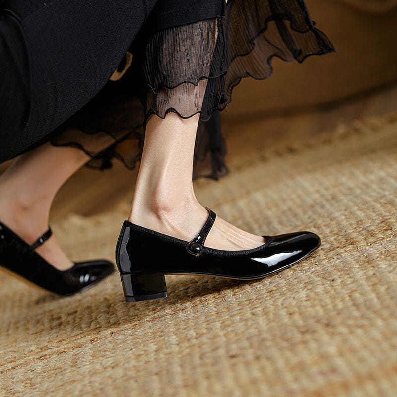 LIVIA™ | Zapatos De Cuero Estilo Mary Jane
