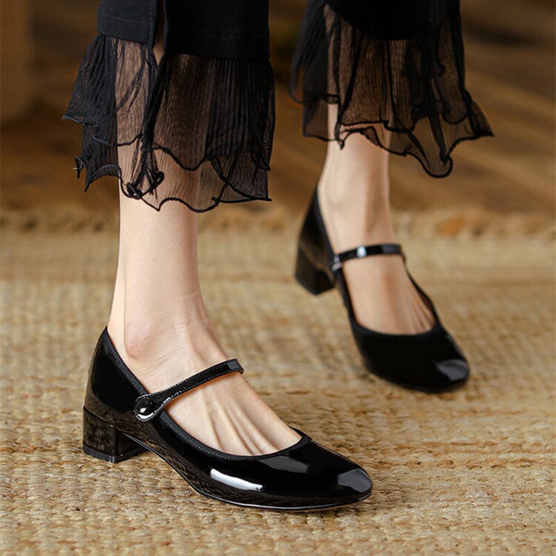 LIVIA™ | Zapatos De Cuero Estilo Mary Jane