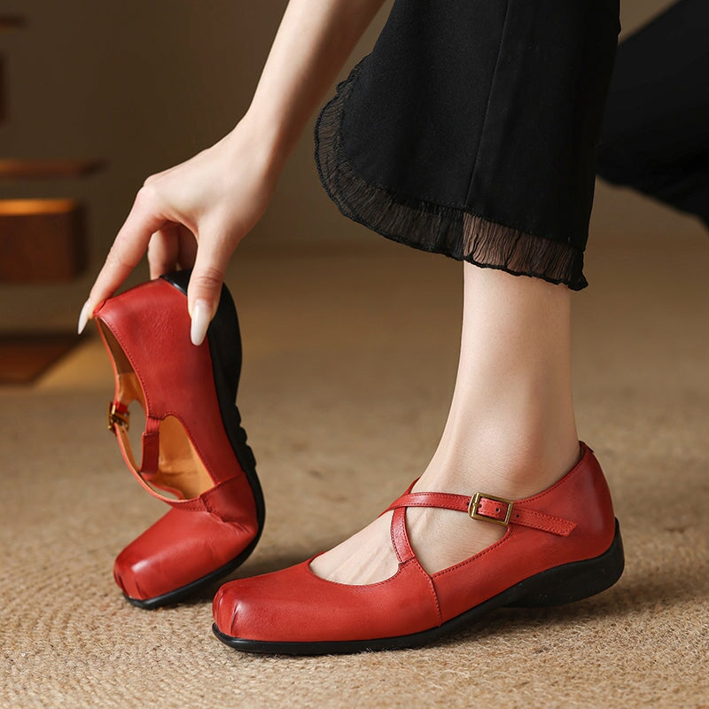 EDITH™ | Zapatos Con Correas Cruzadas