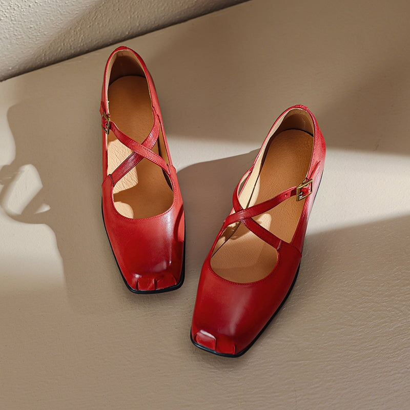 EDITH™ | Zapatos Con Correas Cruzadas