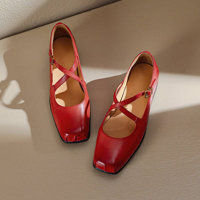 EDITH™ | Zapatos Con Correas Cruzadas