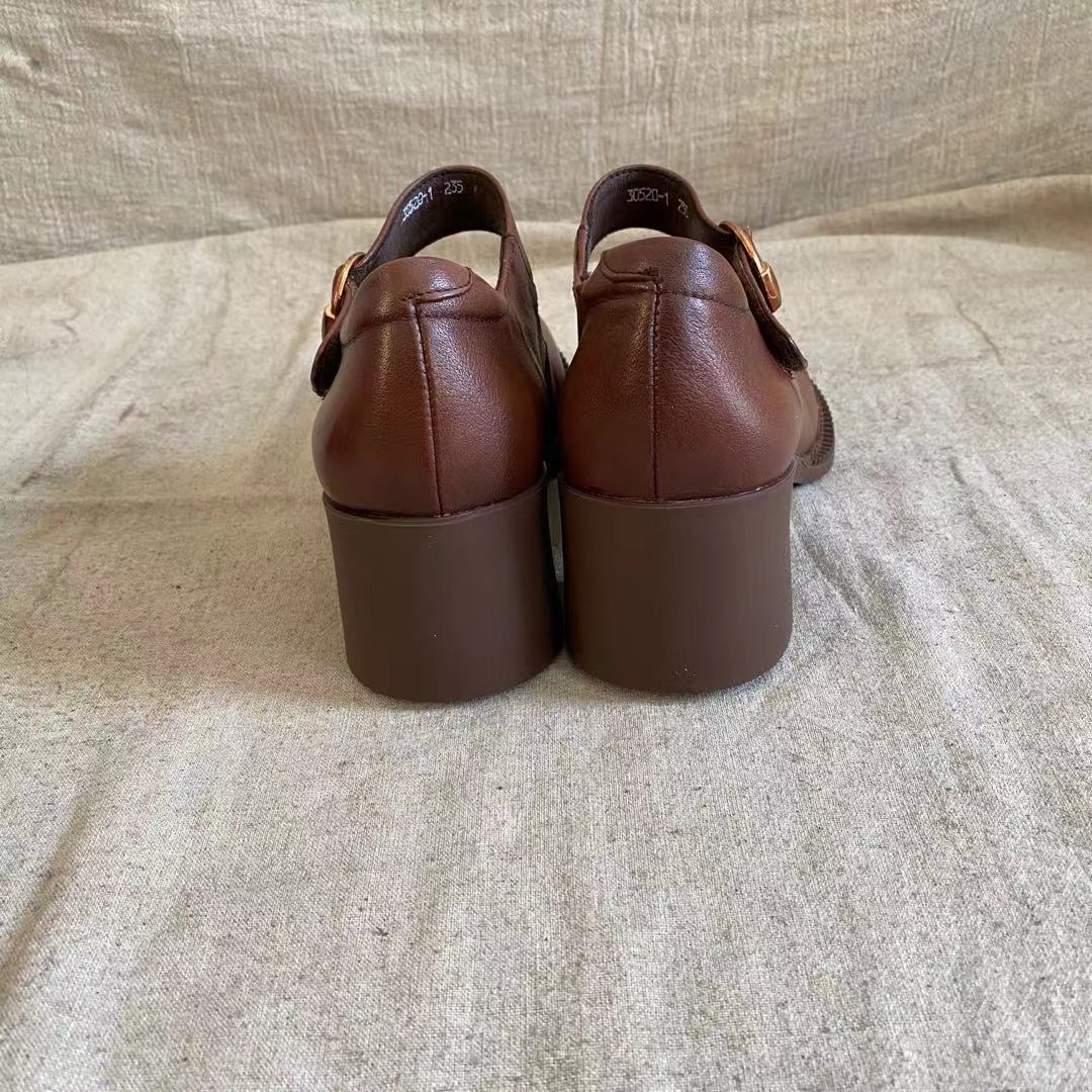 AGNES™ | Zapatos De Cuero Estilo Mary Janes