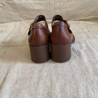 AGNES™ | Zapatos De Cuero Estilo Mary Janes
